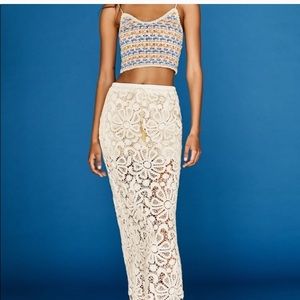 Zara Crochet Midi skirt